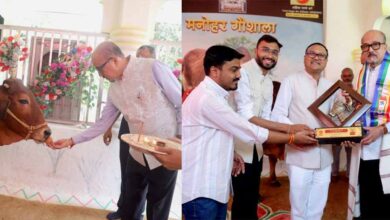 गौ सेवा रत्न अलंकरण महोत्सव- राज्यपाल रमेन डेका ने गौशाला में की पूजा अर्चना