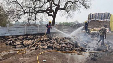 दुर्ग में राइस मिल में अचानक लगी आग, मचा हड़कंप