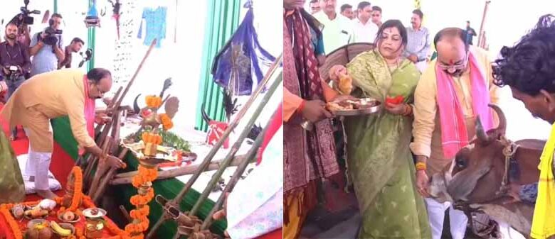 हरेली पर्व की छत्तीसगढ़ी रंग में रंगे उप मुख्यमंत्री साव का निवास, पारंपरिक व्यंजनों और संस्कृति की झलक….