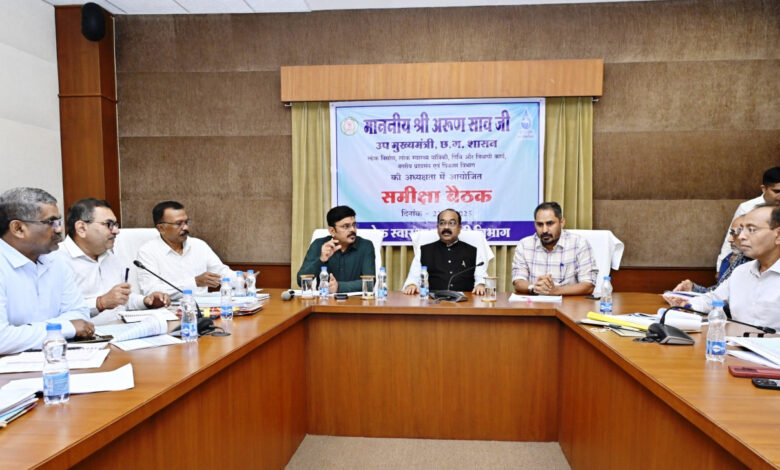 90 प्रतिशत पूर्णता वाली योजनाओं के काम तत्परता से पूर्ण कर जल्द जलापूर्ति शुरू करें –उप मुख्यमंत्री अरुण साव…